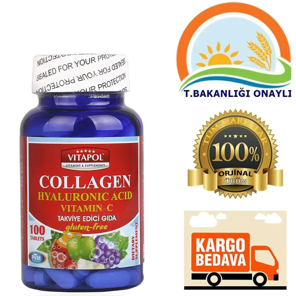 100 Tablet Collagen &  Hyaluronic Acid &  Vitamin C Fiyatlar ve Özellikleri