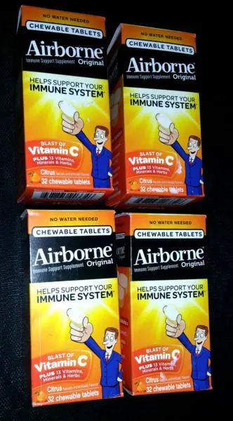 128 Airborne Chewable Tablets Vitamin C Original Immune ...
