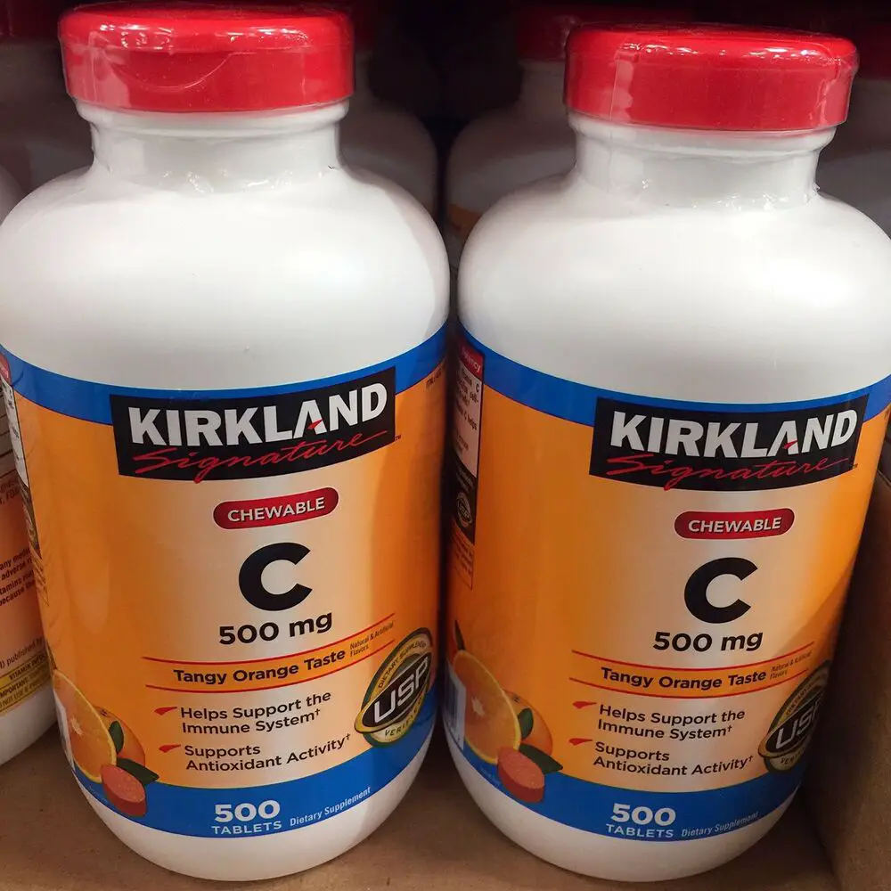 2 Lot Kirkland Signature Chewable Vitamin C 500 mg Orange ...