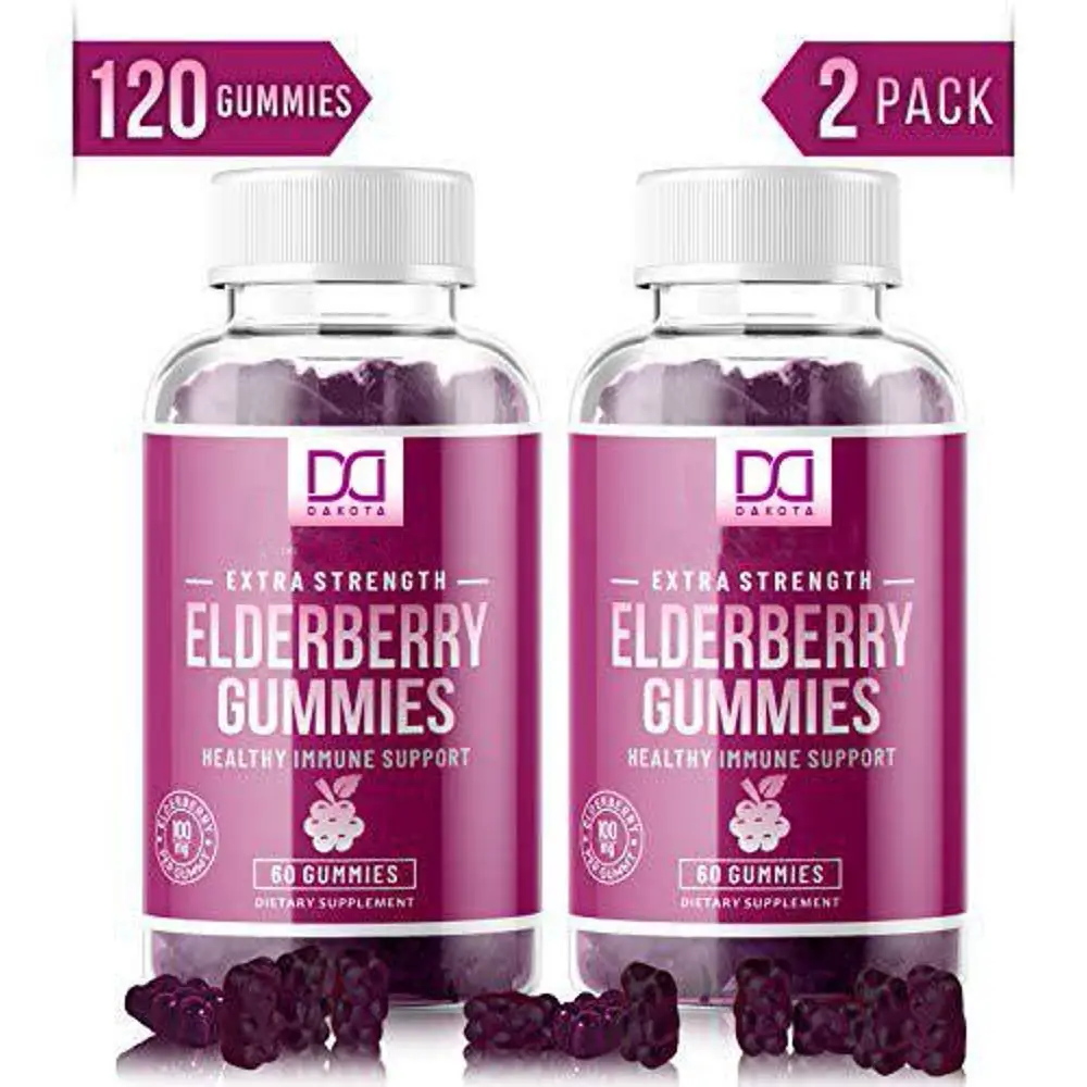 (2 Pack) Organic Elderberry Gummies for Immune System ...