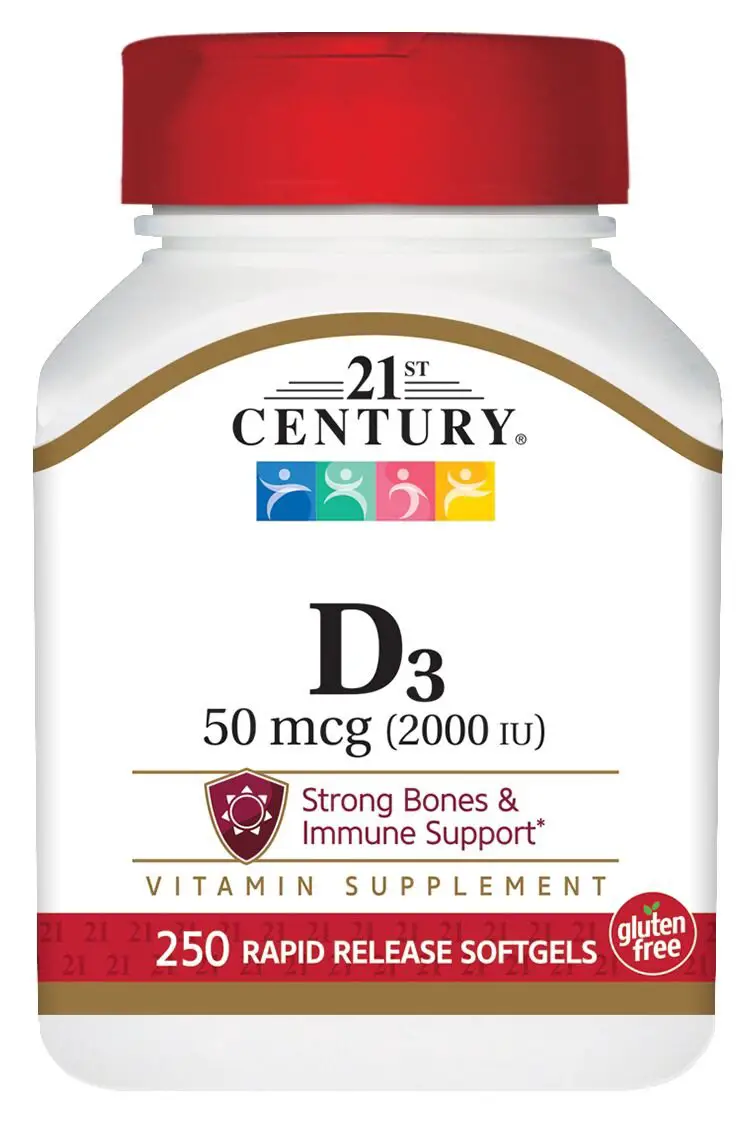 21 Century HealthCare 21st Century Vitamin D3, 250 ea