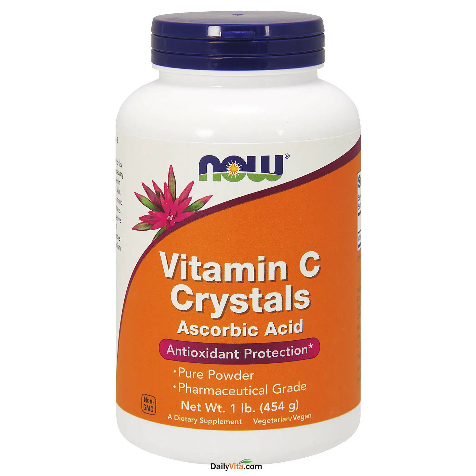 3 x NOW Vitamin C Crystals 1 lb, 100% Pure Ascorbic Acid Powder 1 lb ...