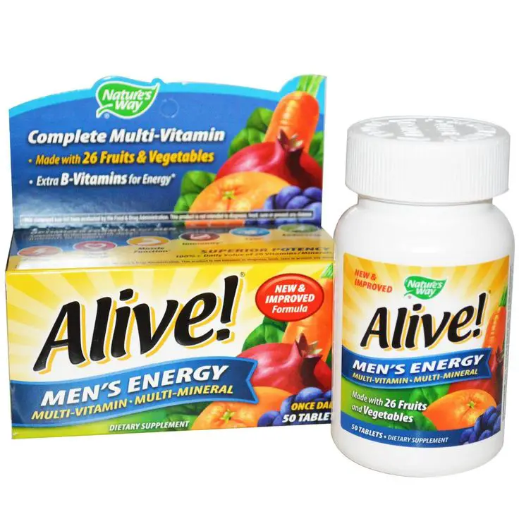 Alive! Mens Energy Multivitamin Tablets give you over 20 ...