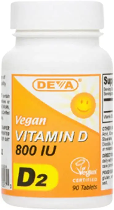 Amazon.com: Deva Nutrition LLC, Vegan Vitamin D2 800 IU 90 tabs: Health ...