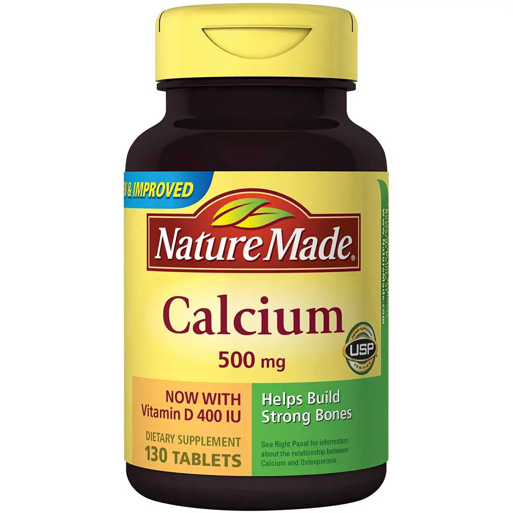 Amazon.com: Nature Made Calcium 500 Mg and Vitamin D Tablets, Tablets ...