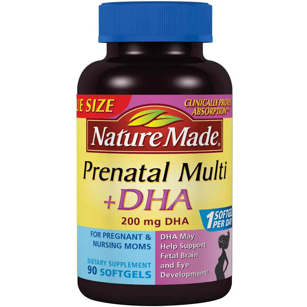 Amazon.com: Nature Made Prenatal + DHA 200 mg Softgels Value Size 90 Ct ...