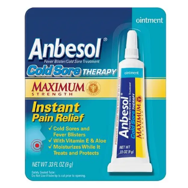Anbesol Cold Sore Therapy Ointment with Vitamin E &  Aloe Reviews 2020