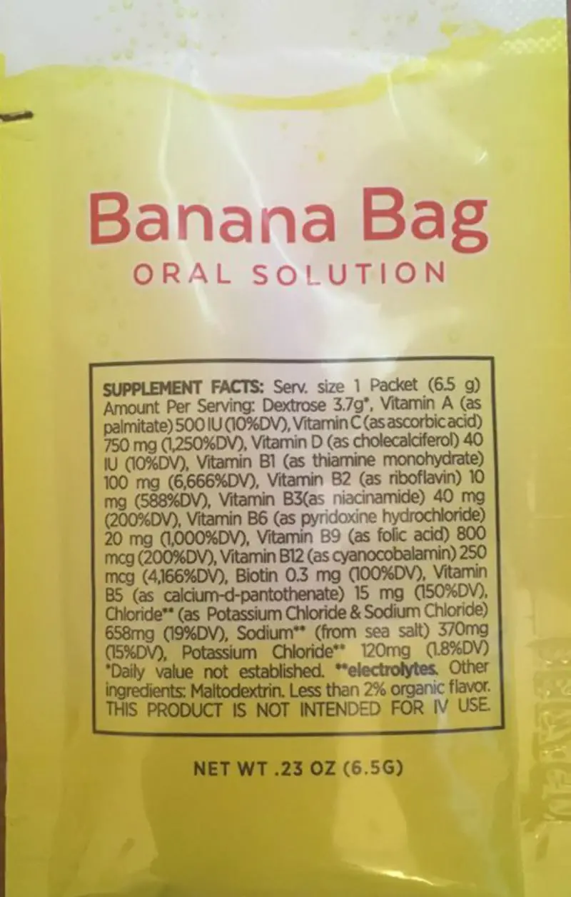 Banana Bag Oral Solution review: Does the drinkable ...