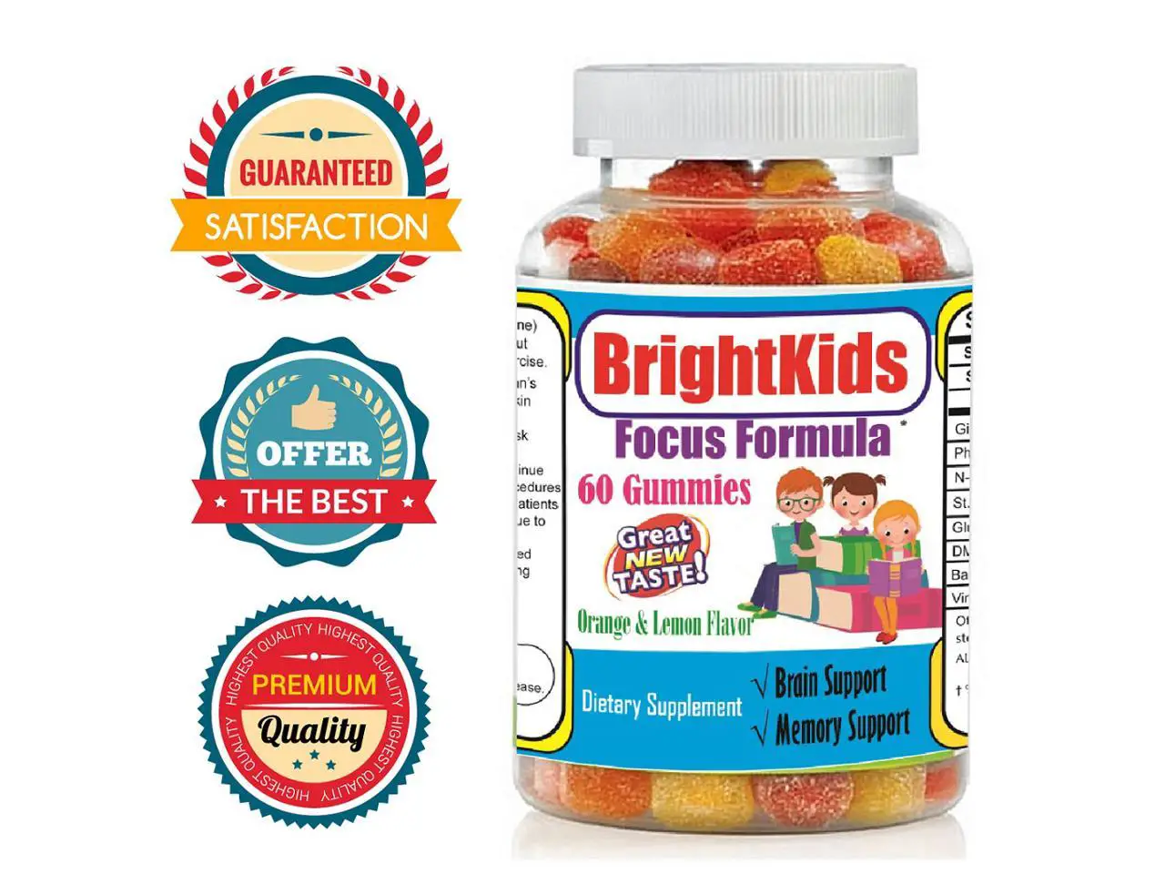 Bright Kids Gummies for Focus Kids Focus and Attention Brain Focus and ...