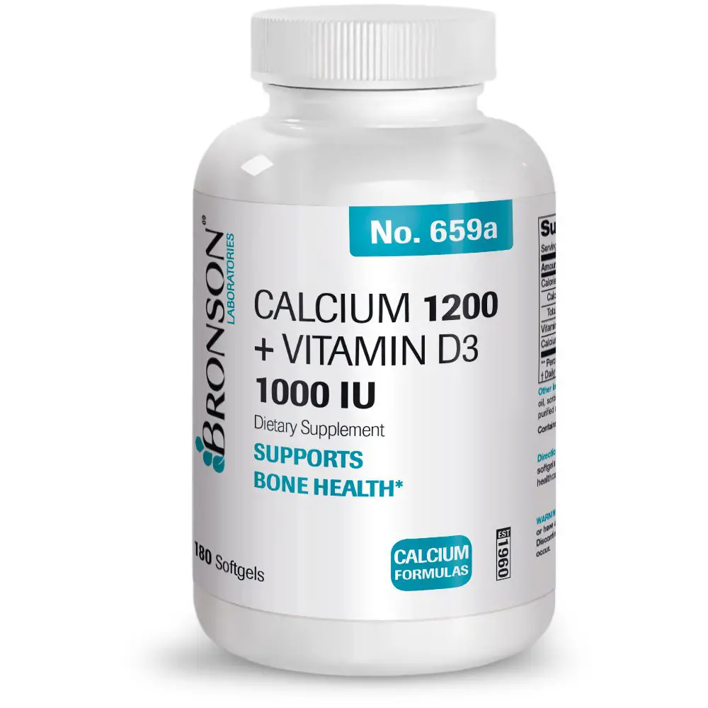 Bronson Calcium 1200 + Vitamin D3 1000 IU, 180 Softgels ...