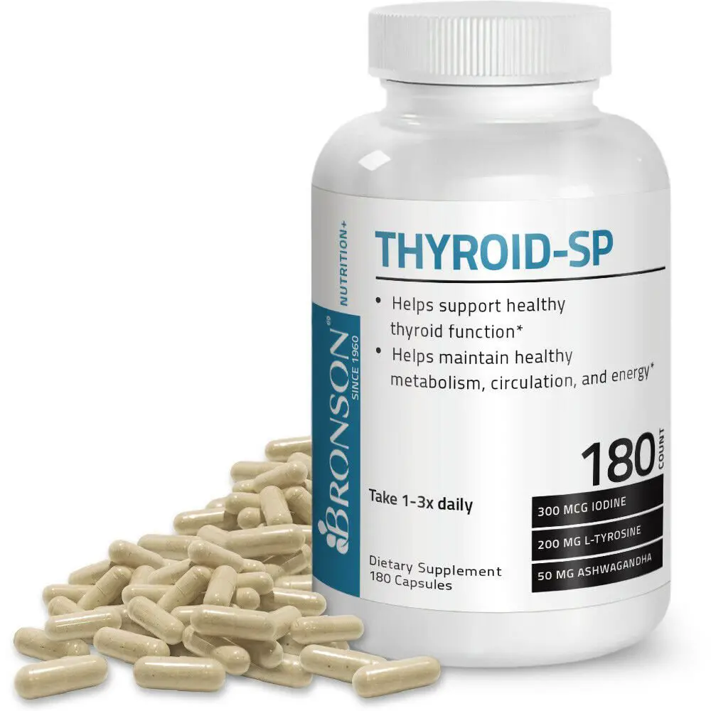 Bronson Thyroid Support Complex Supplement With Iodine ...