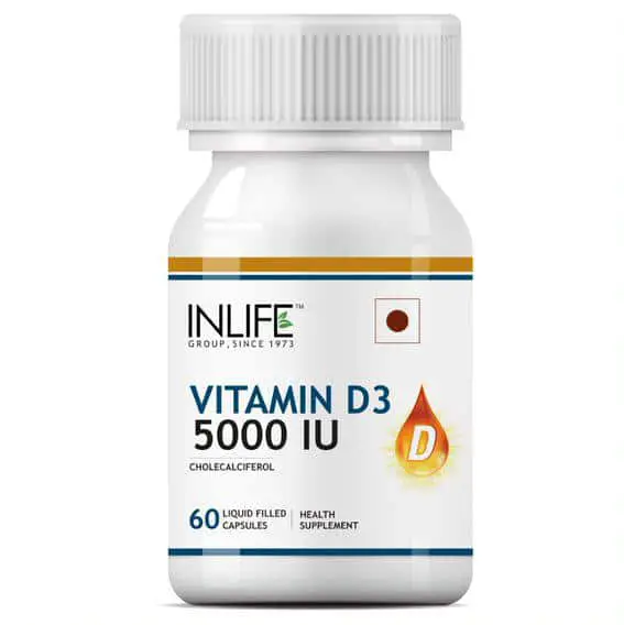 Buy INLIFE Vitamin D3 5000 IU Capsules 60