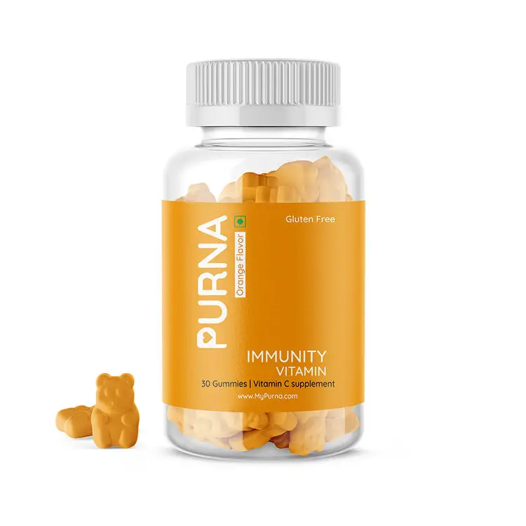 Buy Purna Immunity Vitamin C Orange Gummies for Adults ...
