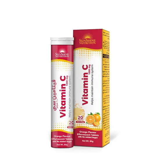 Buy Sunshine Nutrition Vitamin C 1000mg Orange Flavour Effervescent 20 ...
