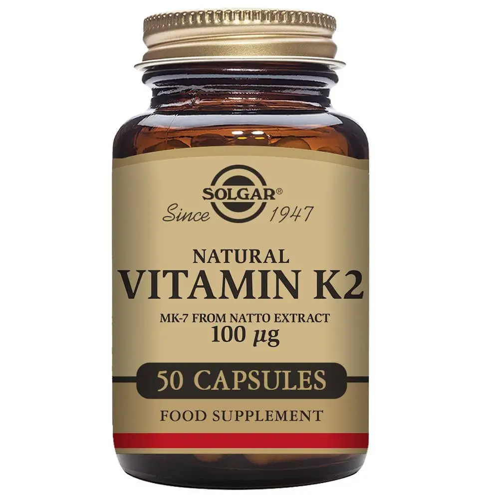 Buy UK Natural Vitamin K2 100 mcg 50Veggie Caps Solgar Online