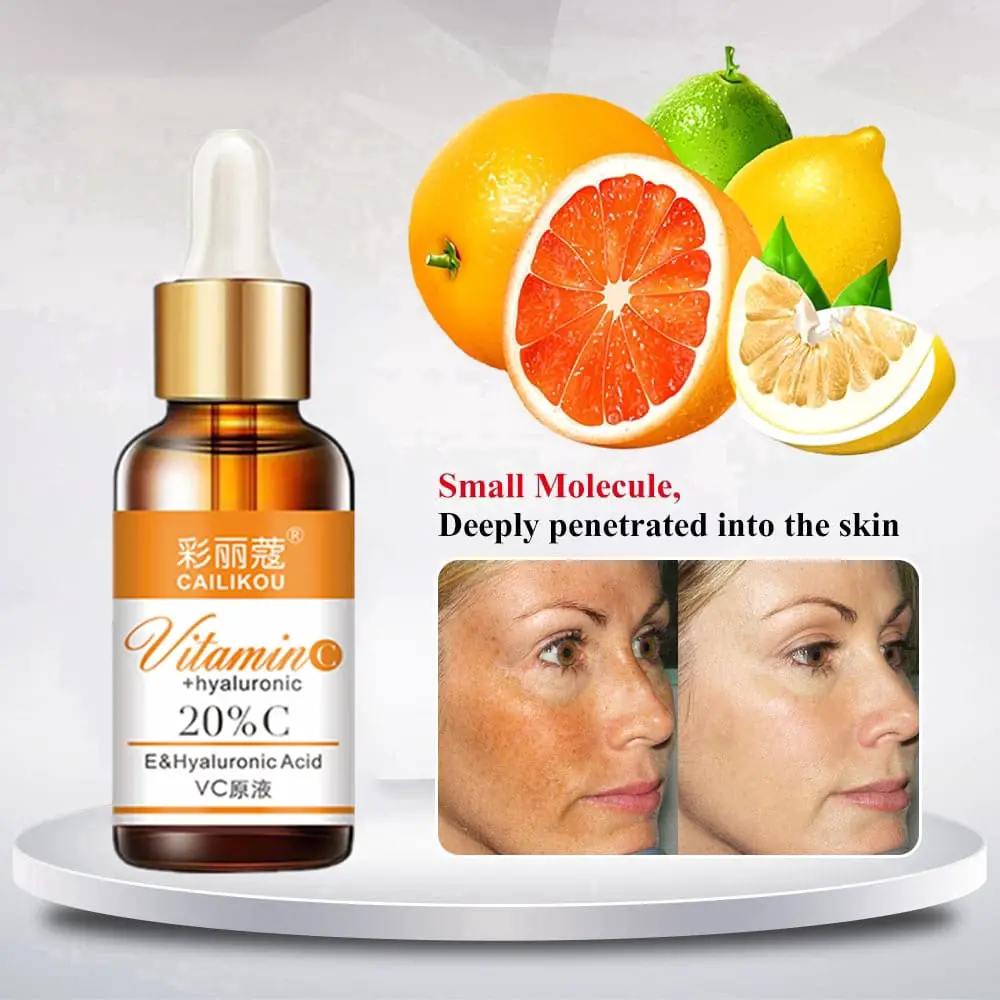 CAILIKOU Natural Vitamin C Serum Face Skin Care Fade Dark Spots Anti ...