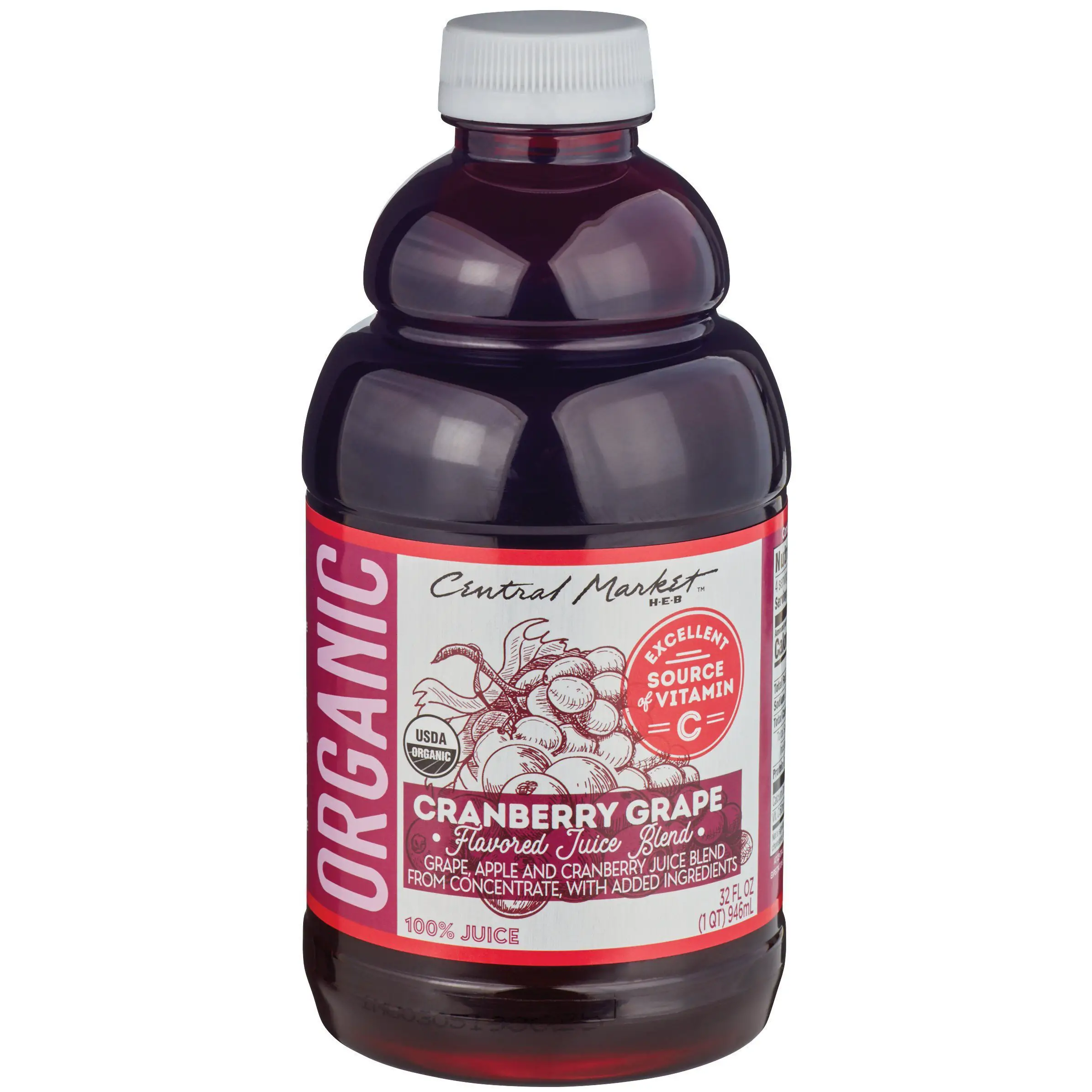 Central Market Organic Cranberry Grape Flavored Juice Blend