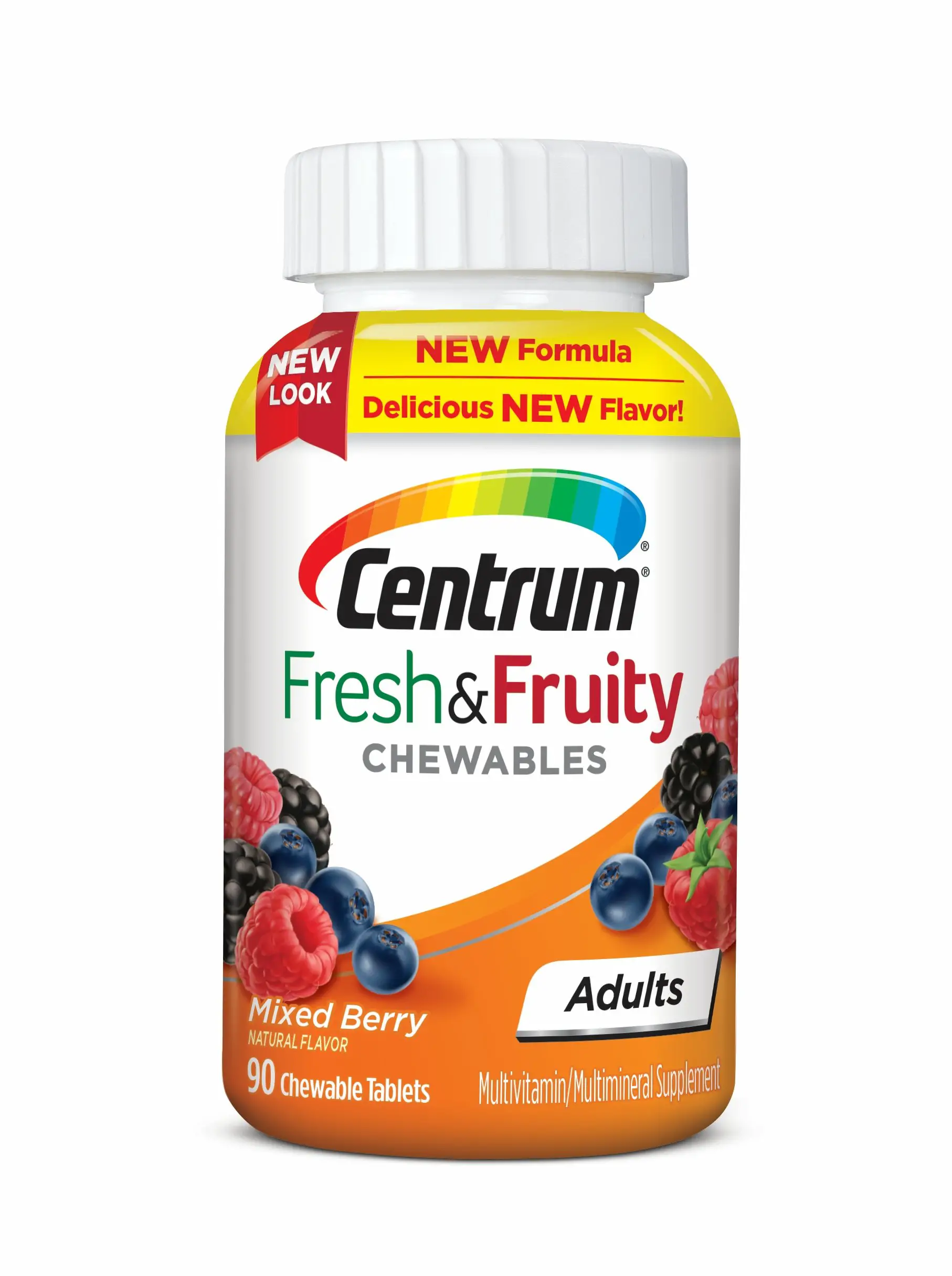 Centrum Adults Fresh &  Fruity Chewables Multivitamin ...