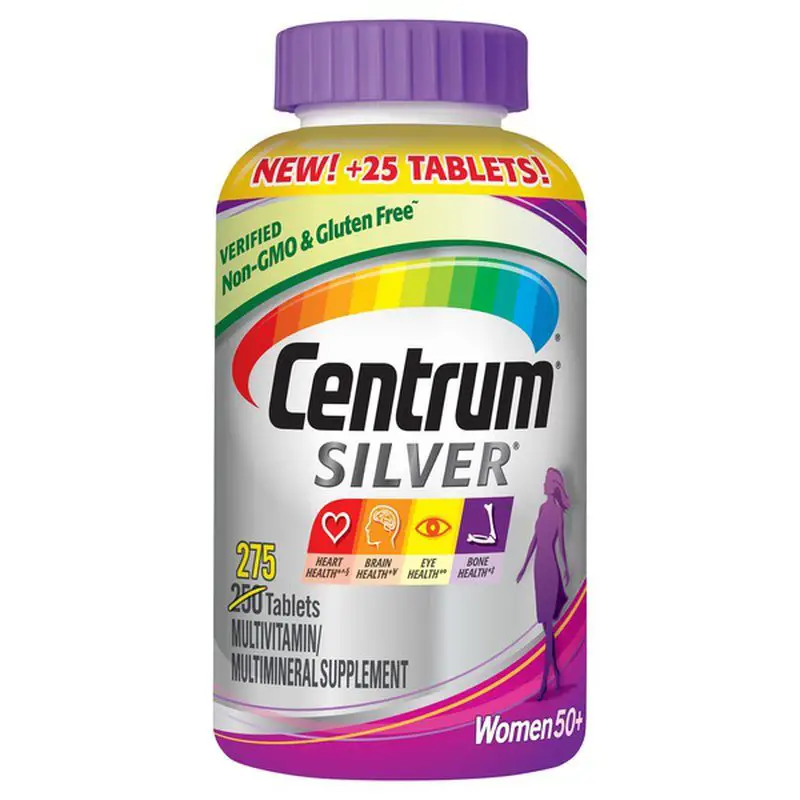 Centrum Silver Women 50+ Multivitamin Multimineral Supplement Tablets ...
