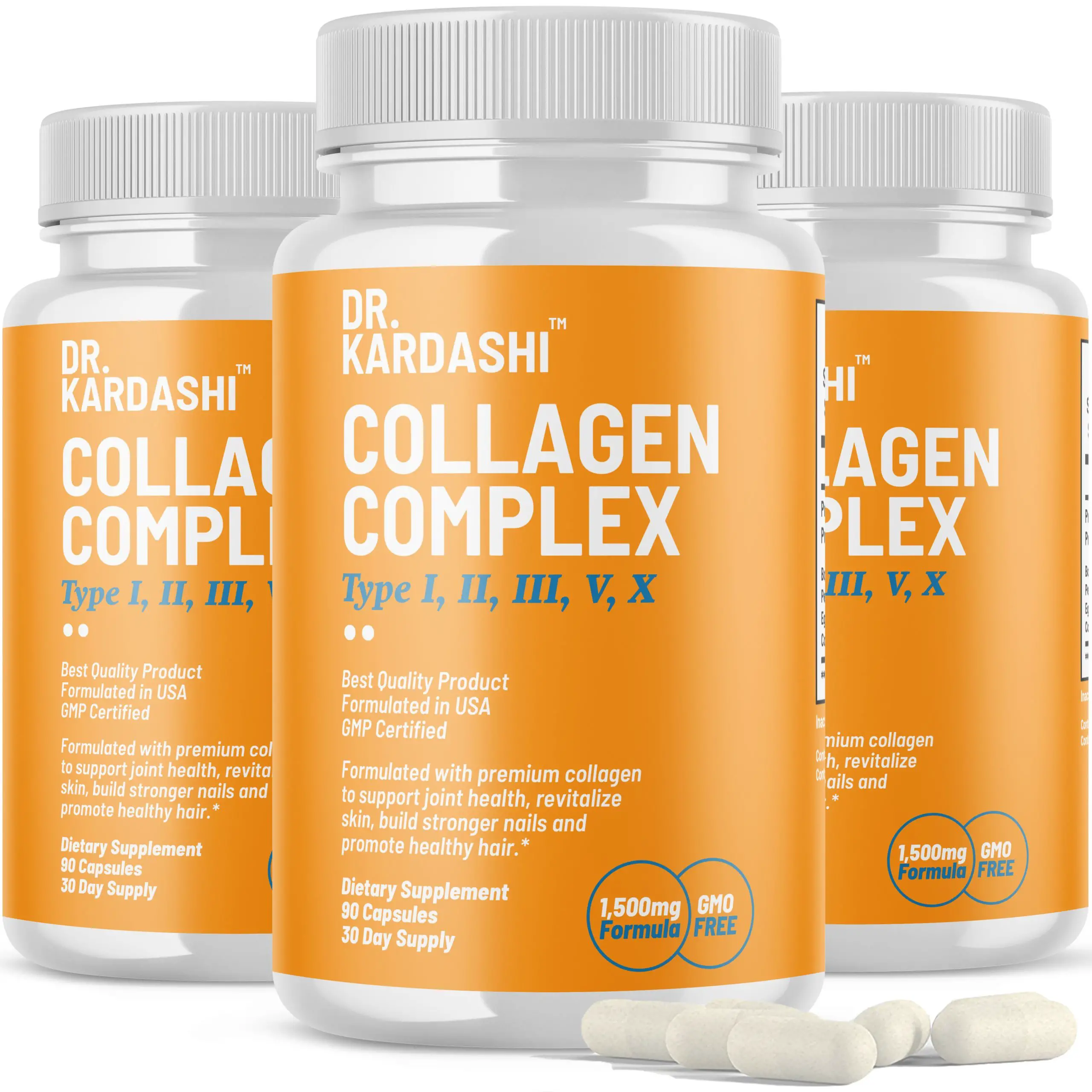Collagen Capsules Complex Premium Collagen Pills Supplement 1500 Mg ...