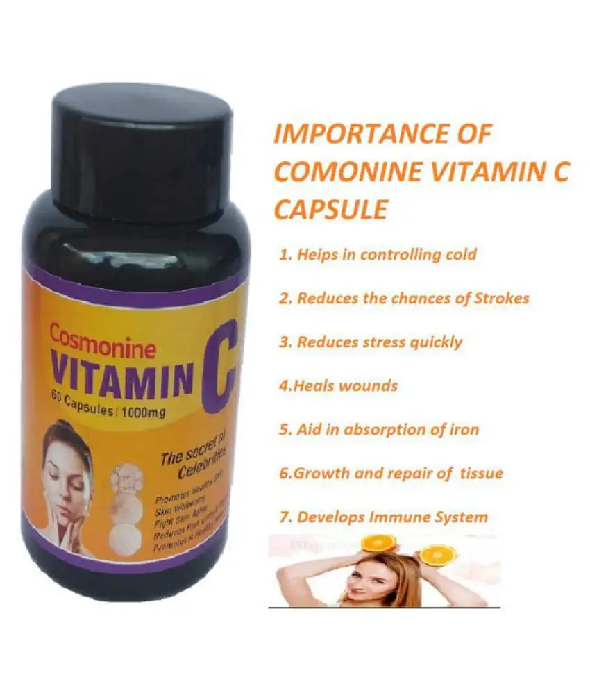 COSMONINE Hair Growth Management Vitamin C 60 Capsule 1000 mg Pack Of 1 ...