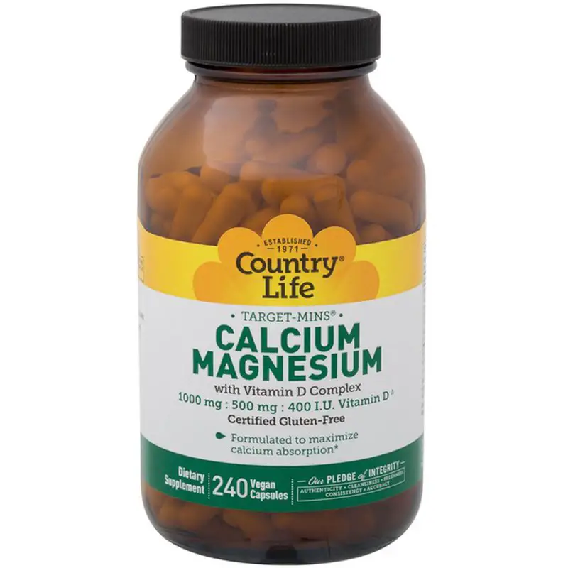 Country Life Calcium Magnesium With Vitamin D Complex ...