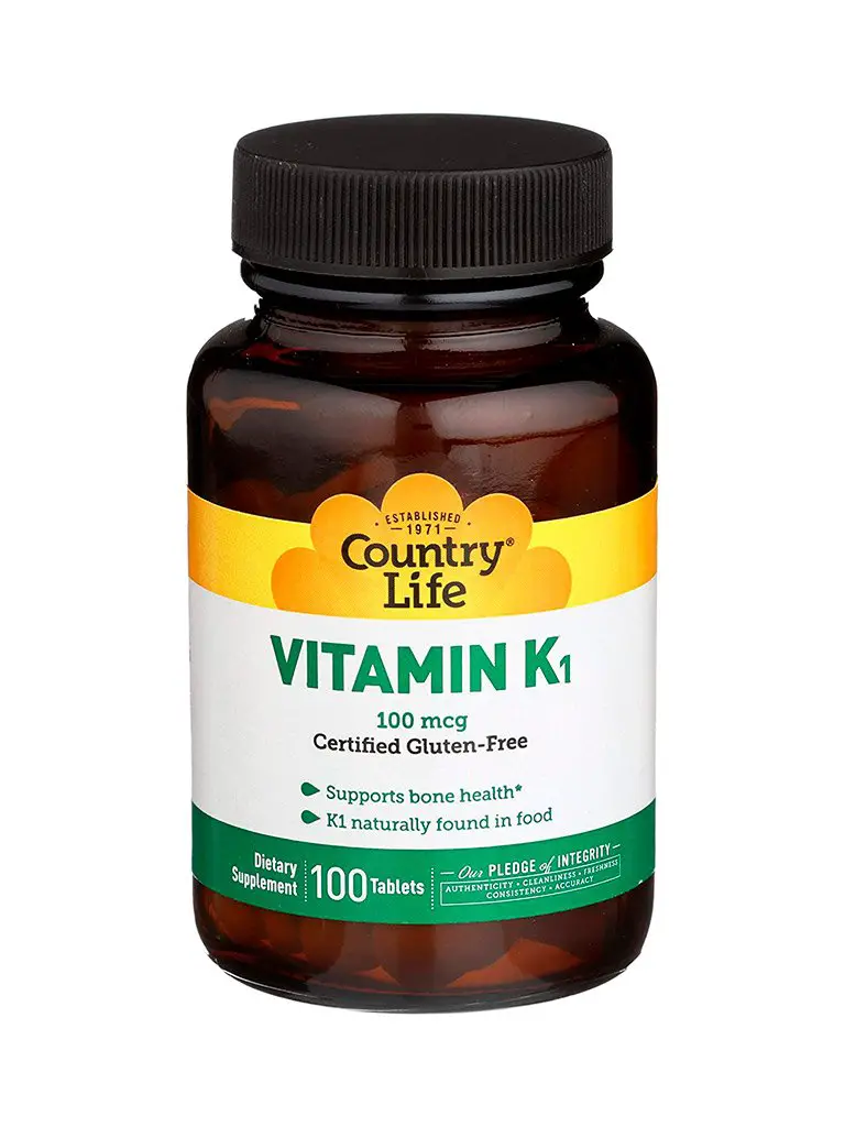 Country Life, Vitamin K1, 100 mcg, 100 Tablets â Medicale ...