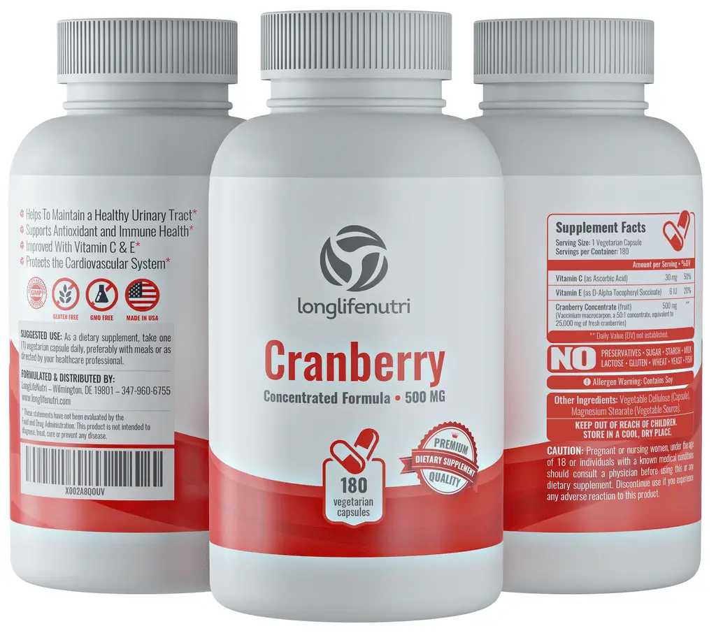Cranberry 12,600 mg with Vitamin C &  E