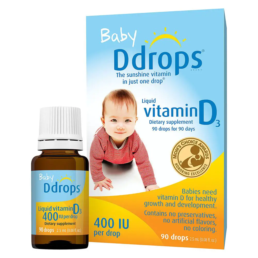 D Drops Liquid Vitamin D3 Baby 400 IU  0.08 fl oz ...
