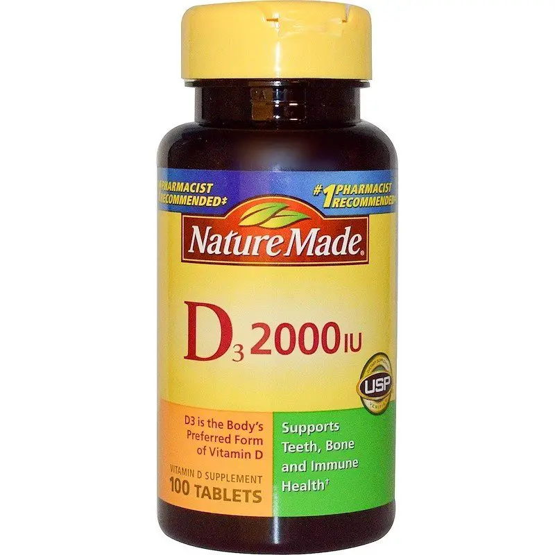 D3 Vitamin D Supplement 2000 IU 100 Tablets in dubai