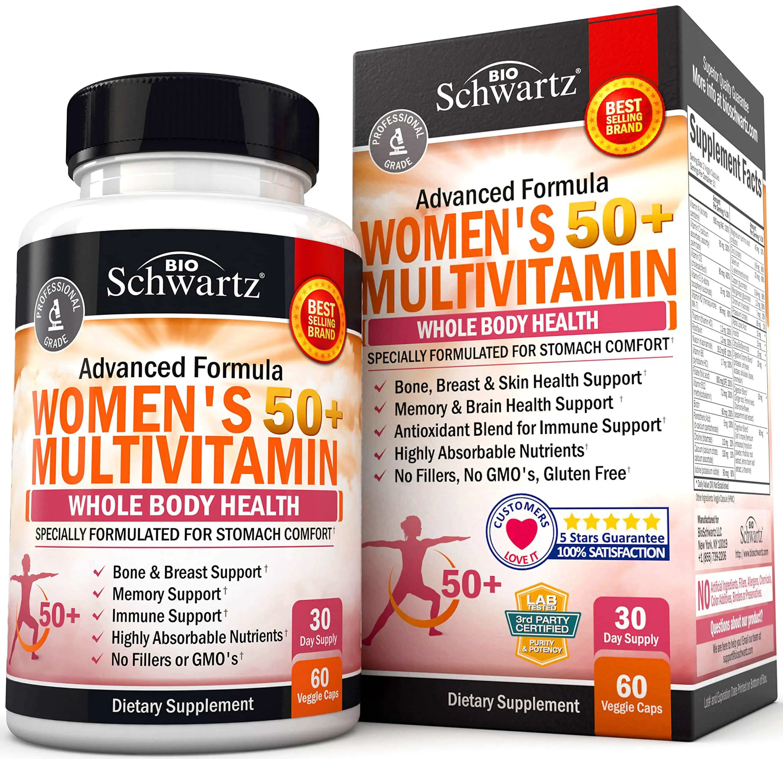 Daily Multivitamin for Women 50 &  Over  Memory Support Supplement ...