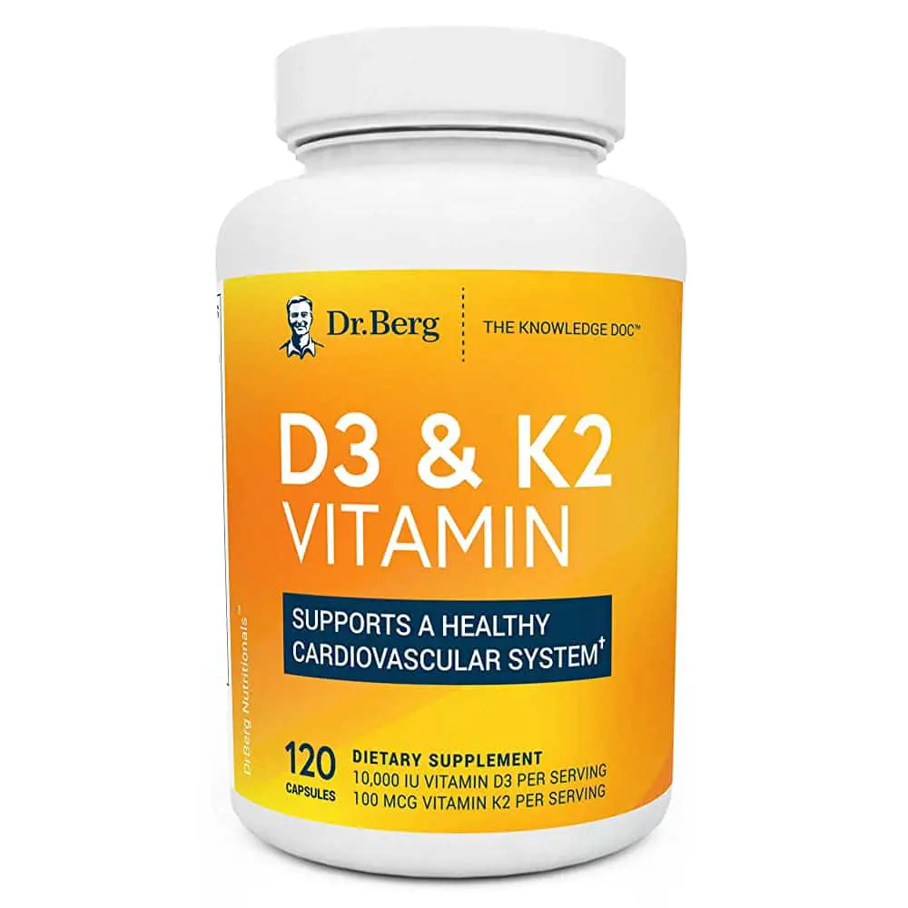 Dr. Bergâs Vitamin D3 &  K2 Supplement with Red Yeast Combination ...