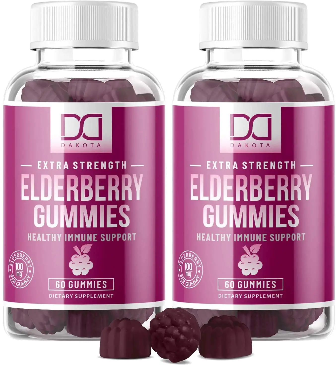 Elderberry Gummies with Zinc Vitamin C for Adults Kids for Sambucus ...