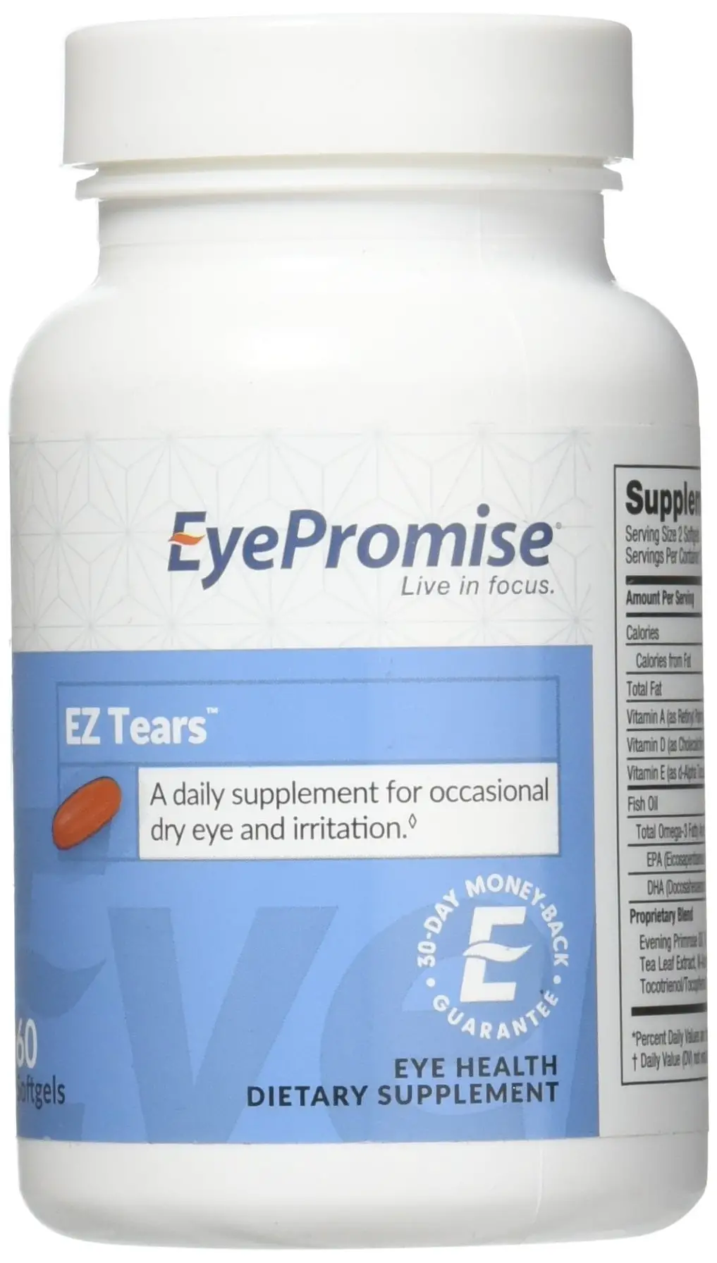 EyePromise EZ Tears Eye Vitamin  Occasional Dry Eye Relief Supplement ...