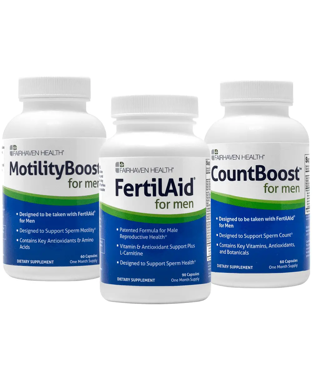FertilAid for Men, MotilityBoost, Countboost Bundle (1 Month Supply ...