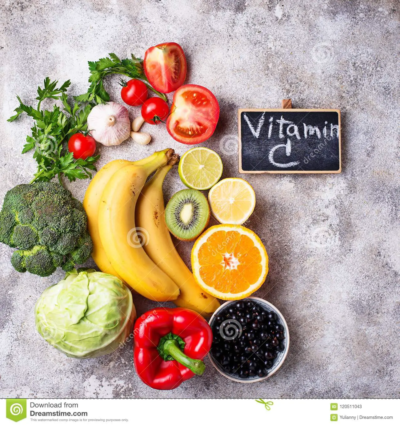 Food Containing Vitamin C. Healthy Eating Stock Image ...