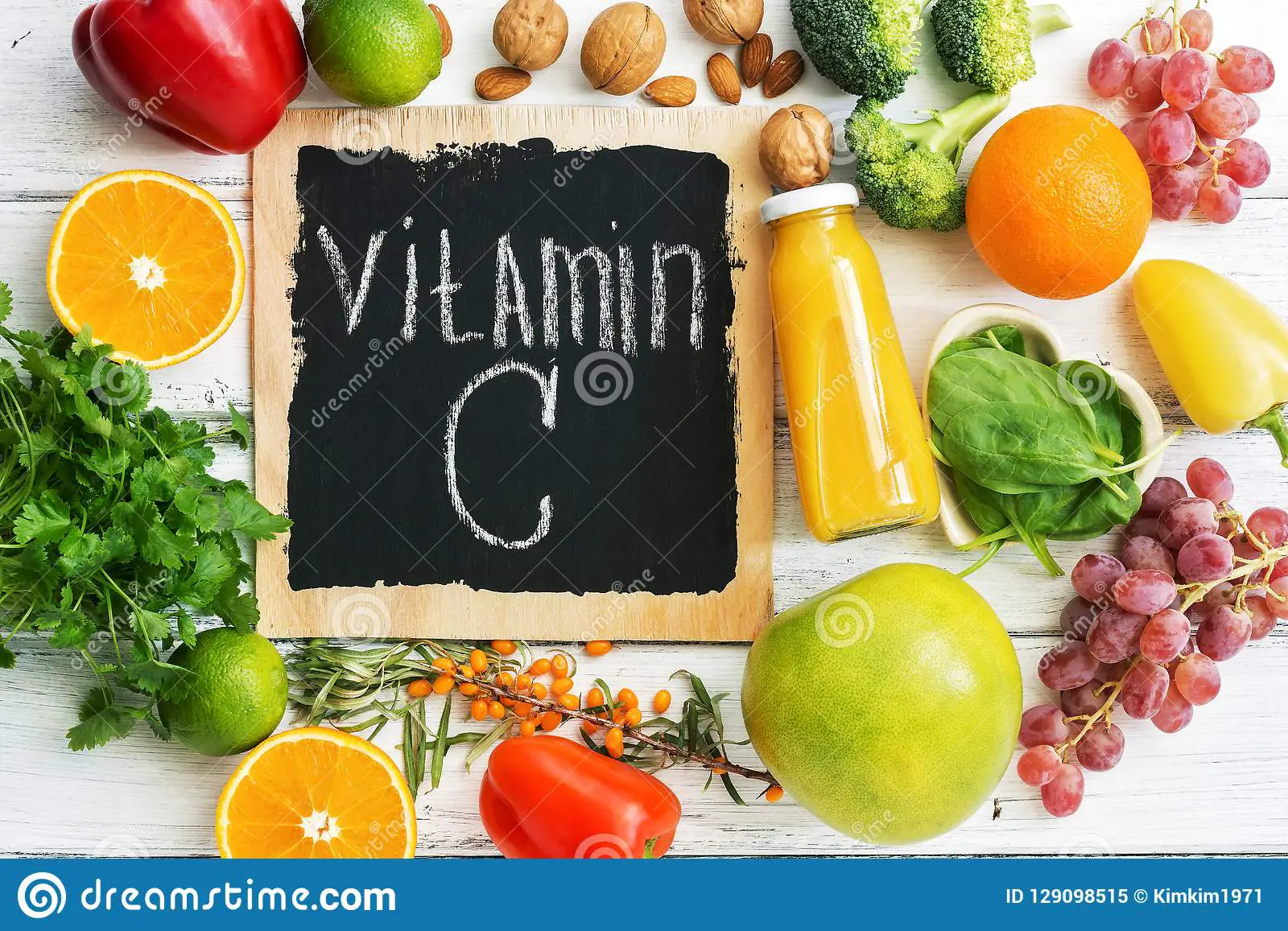 Fruits And Vegetables With Vitamin C. Healthy Food High In ...