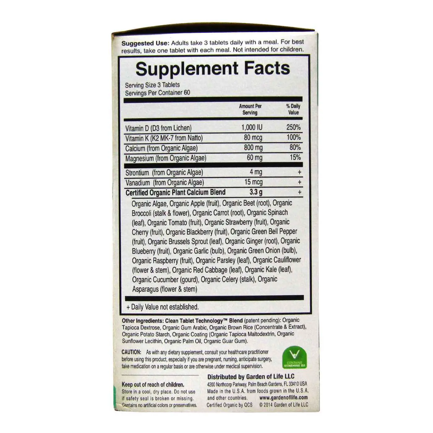 Garden Of Life Nutrition Facts : Garden Of Life Perfect Food Green ...