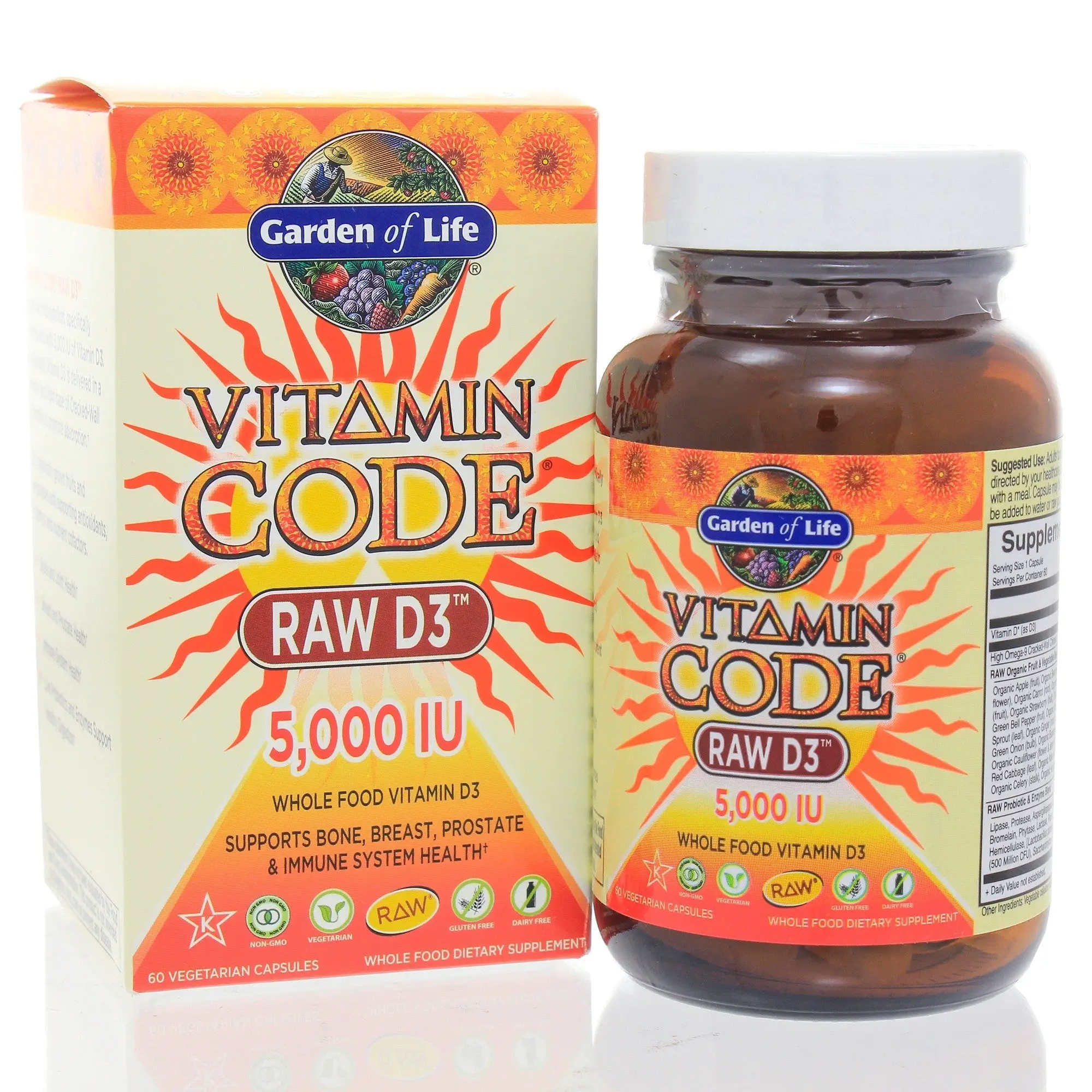 Garden of Life Vitamin Code RAW D3 5000 60 Caps NP