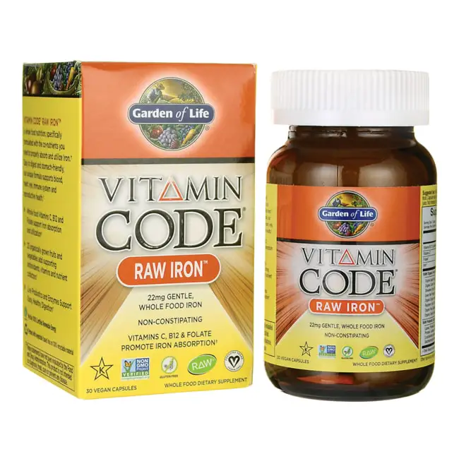 Garden of Life Vitamin Code Raw Iron 30 Vegan Caps