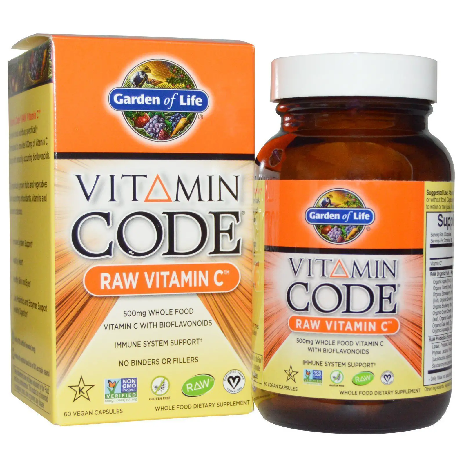 Garden of Life, Vitamin Code, Raw Vitamin C, 60 Vegan Capsules