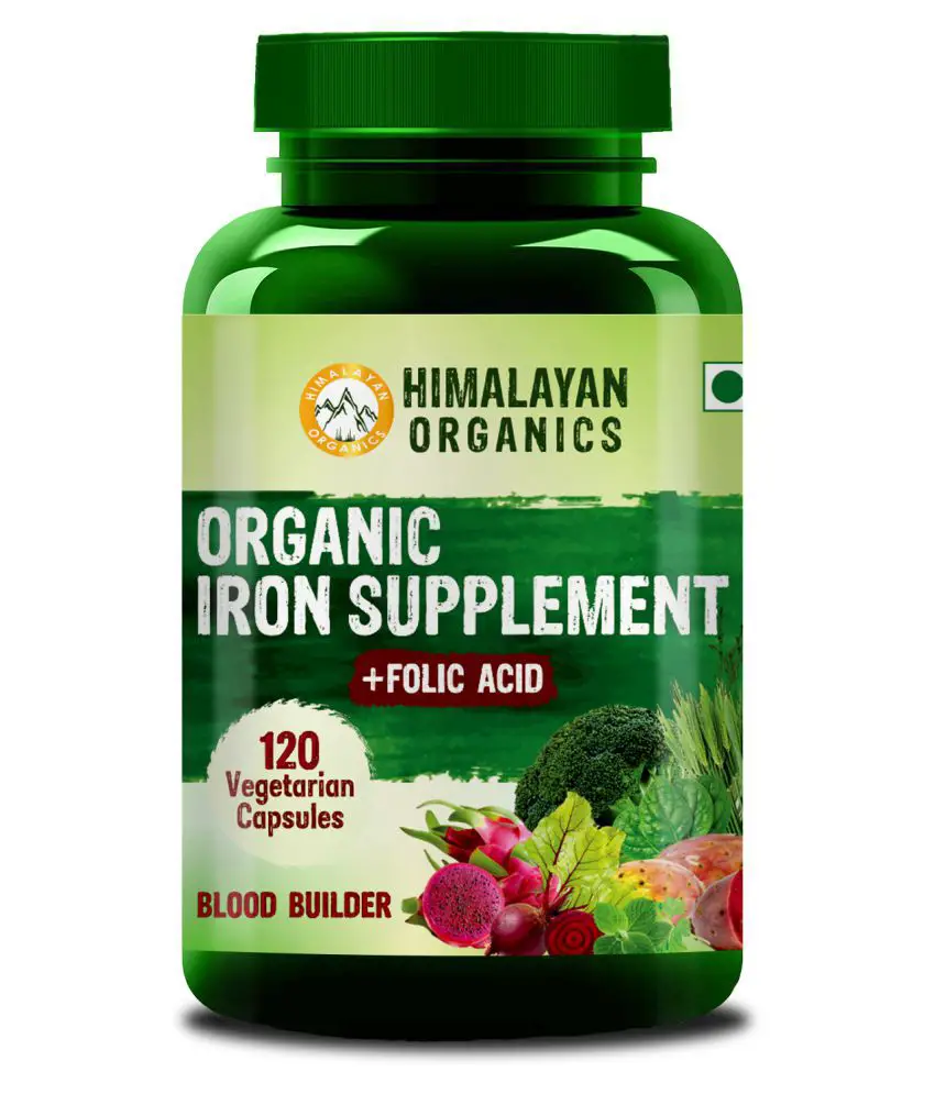 Himalayan Organics Organic Iron Supplement 120 no.s Vitamins Capsule ...