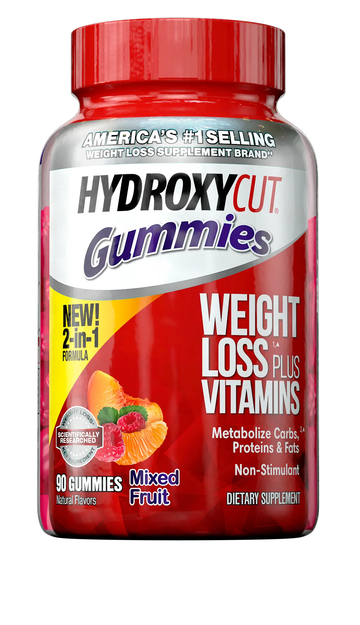 Hydroxycut Diet Supplement Mixed Fruit Gummies 90 Ct ...