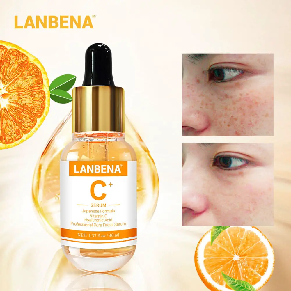LANBENA Vitamin C Serum 40ml Whitening Facial Essence Remover Speckle ...