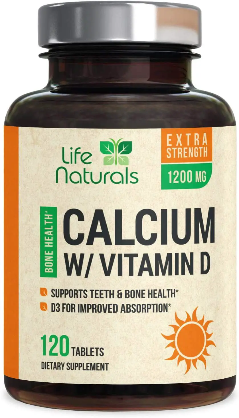 Life Nutrition Calcium Supplement High Potency Daily Calcium Pills Plus ...
