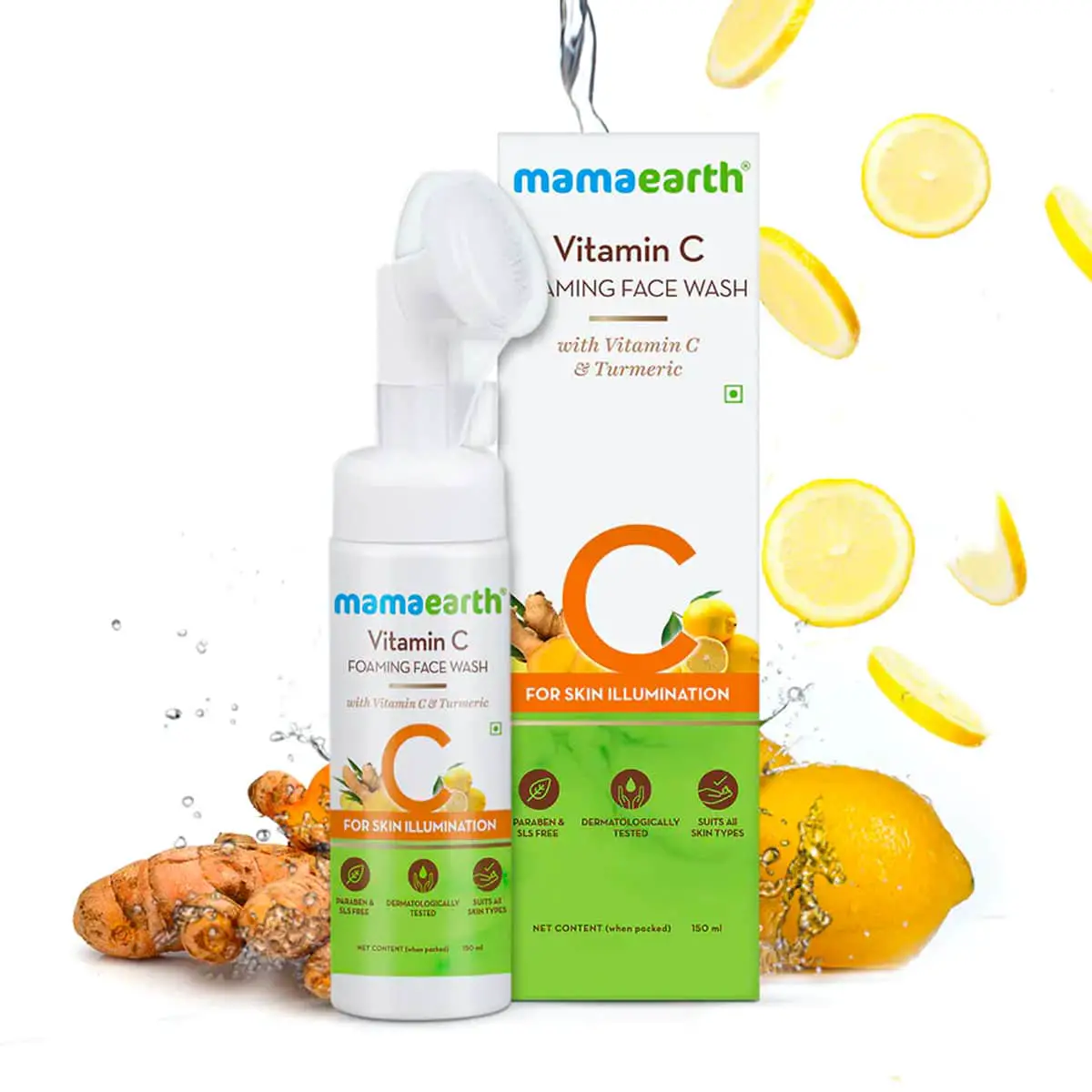 Mamaearth Vitamin C Foaming Face Wash for Skin Illumination  150 ml