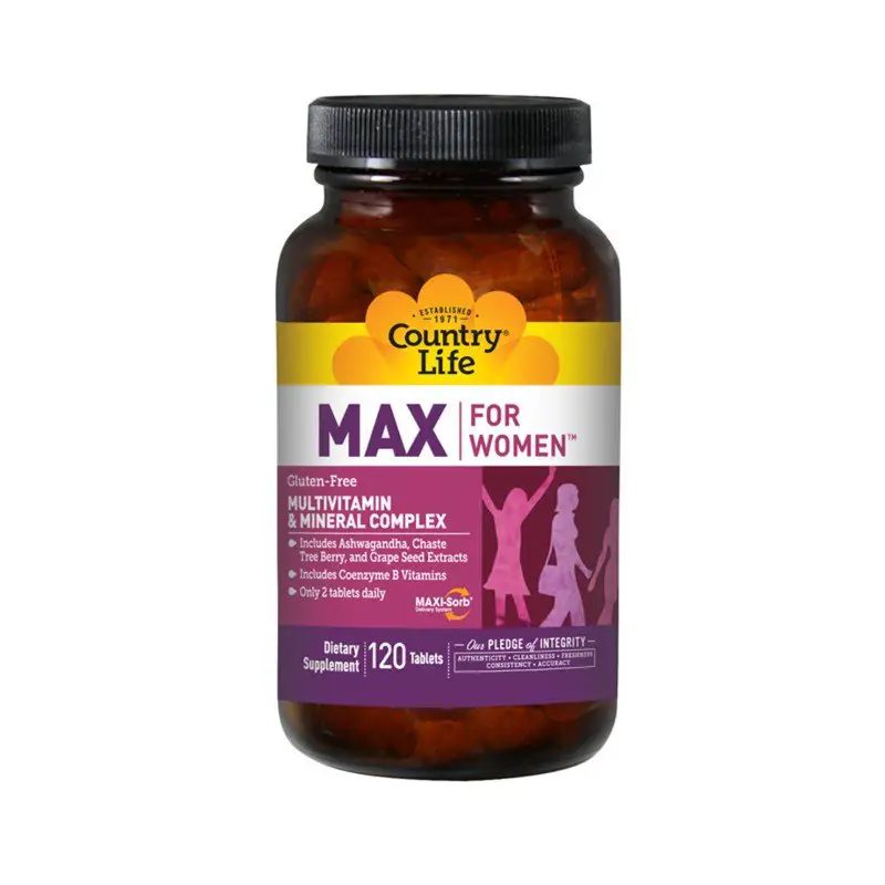 Max for Women Multivitamin &  Mineral Complex With Iron ...