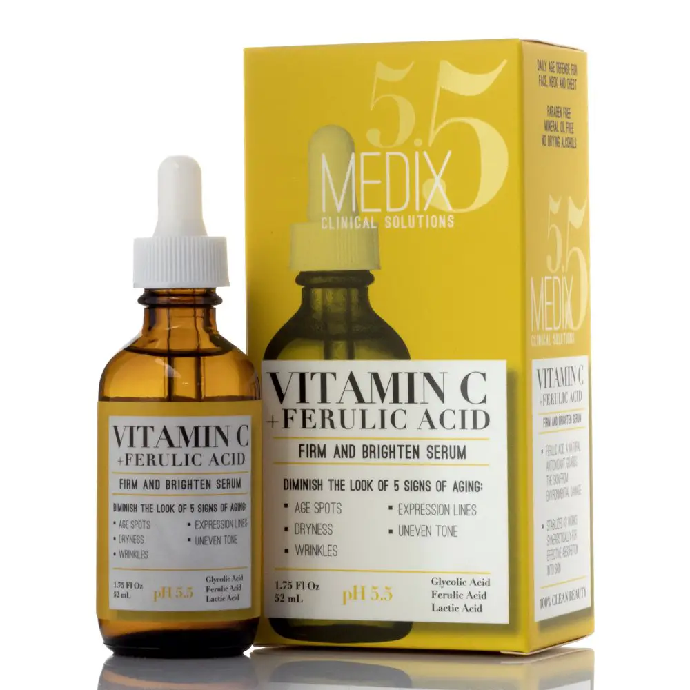Medix 5.5 Vitamin C Serum with Ferulic Acid. Skin Brightening Serum for ...