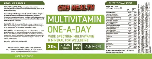 Multi Vitamin 1 a day