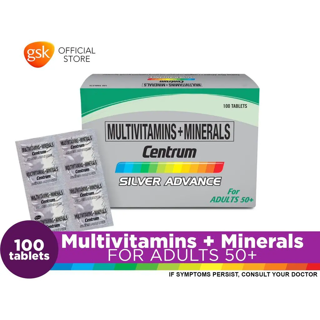 Multivitamins + Minerals (Centrum Silver Advance) 100 ...